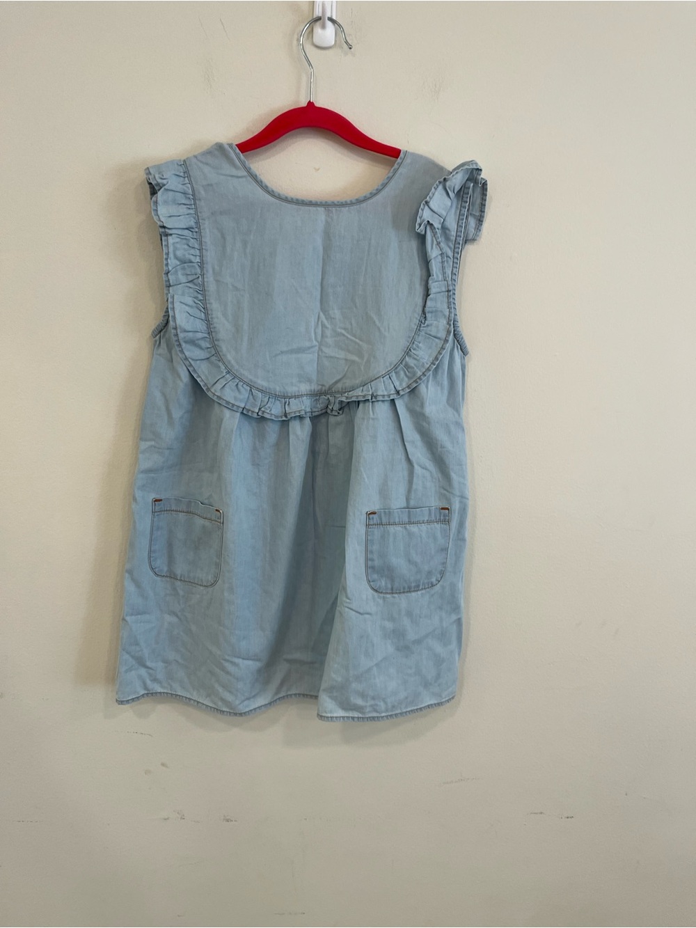 Light Blue Chambray Button-Front Dress - Picture 2 of 7